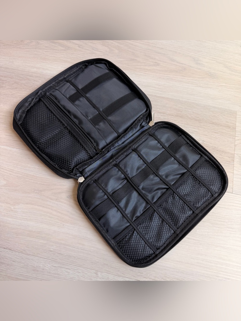 Black Travel Electronics Organizer Pouch - Unbranded